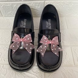 波点粉纱─鞋夹/胸针/小发夹/包挂